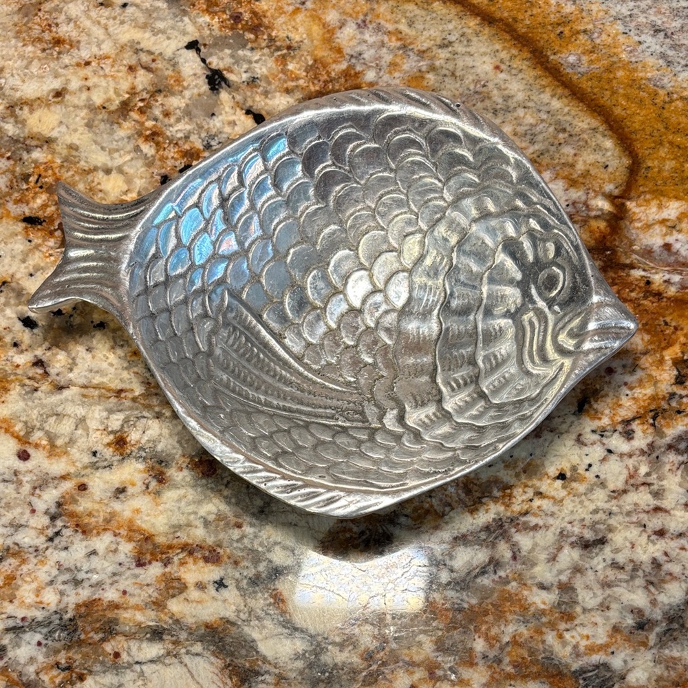 Vintage Aluminum Fish with Scales Bowl/Dish